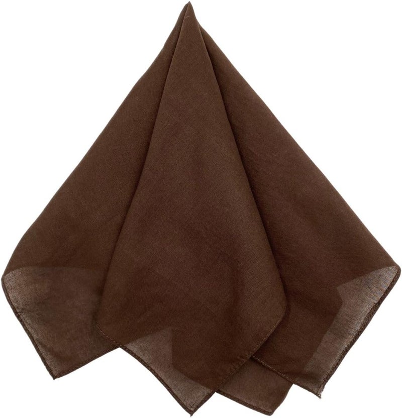MD Style 100% Cotton Solid Color Bandana for Men & Women 22" x 22" Handkerchief Headband Scarf - Image 4